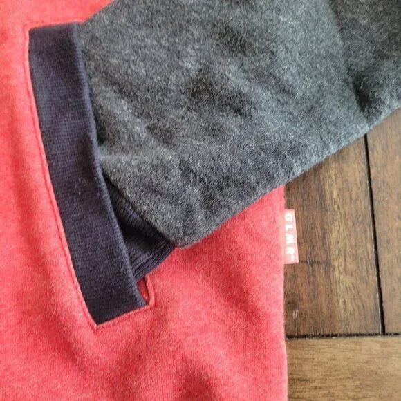 GLMR KLLS XL Red & Gray Zip-Up Hoodie With Pockets - Picture 6 of 6